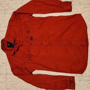 G-Star Raw Red Heavyweight Button Down Long Sleeve Casual Dress Chino Shirt
